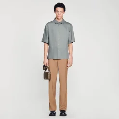 Chemises*SANDRO Chemise Boutonnée Gris