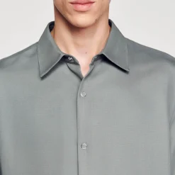 Chemises*SANDRO Chemise Boutonnée Gris