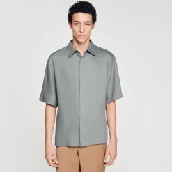 Chemises*SANDRO Chemise Boutonnée Gris