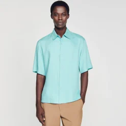 Chemises*SANDRO Chemise Boutonnée Vert D'Eau