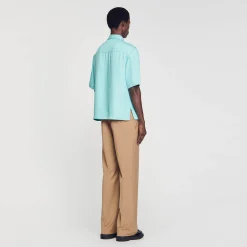 Chemises*SANDRO Chemise Boutonnée Vert D'Eau