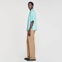 Chemises*SANDRO Chemise Boutonnée Vert D'Eau