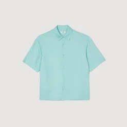 Chemises*SANDRO Chemise Boutonnée Vert D'Eau