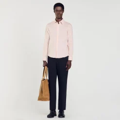 Chemises*SANDRO Chemise Coupe Classique Rose Clair
