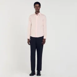 Chemises*SANDRO Chemise Coupe Classique Rose Clair