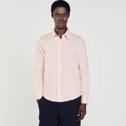 Chemises*SANDRO Chemise Coupe Classique Rose Clair