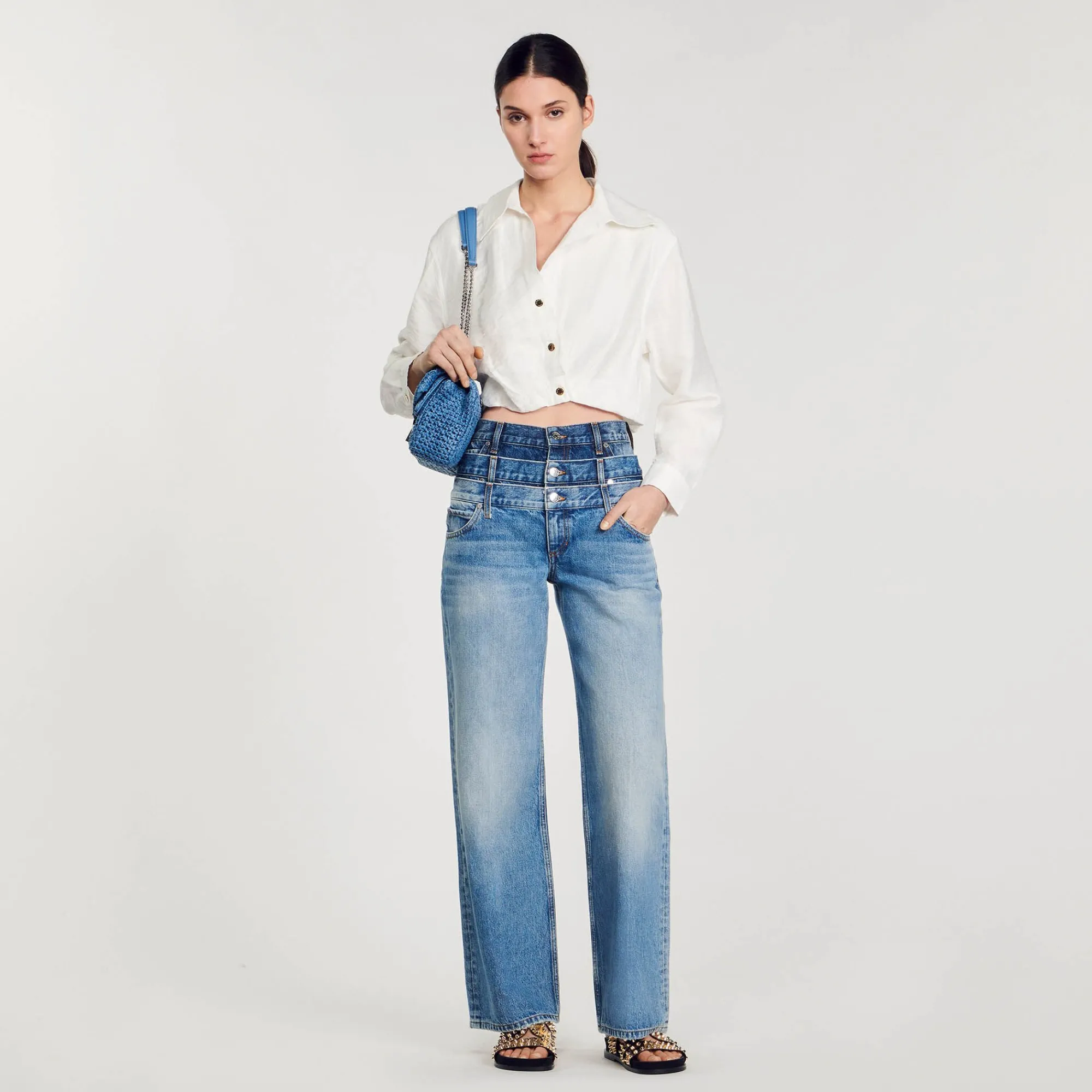 Tops & Chemises*SANDRO Chemise Courte blanc