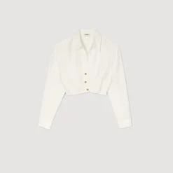 Tops & Chemises*SANDRO Chemise Courte blanc
