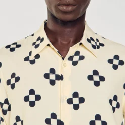 Chemises*SANDRO Chemise Cross Flower Ecru