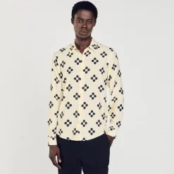Chemises*SANDRO Chemise Cross Flower Ecru