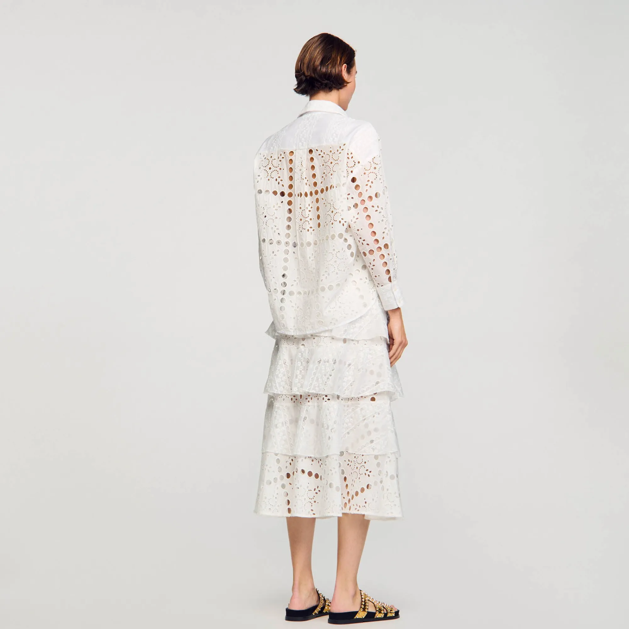 Tops & Chemises*SANDRO Chemise En Broderie Anglaise blanc