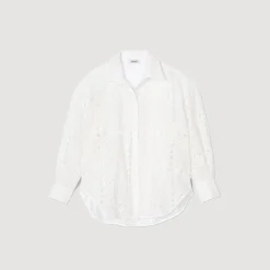Tops & Chemises*SANDRO Chemise En Broderie Anglaise blanc