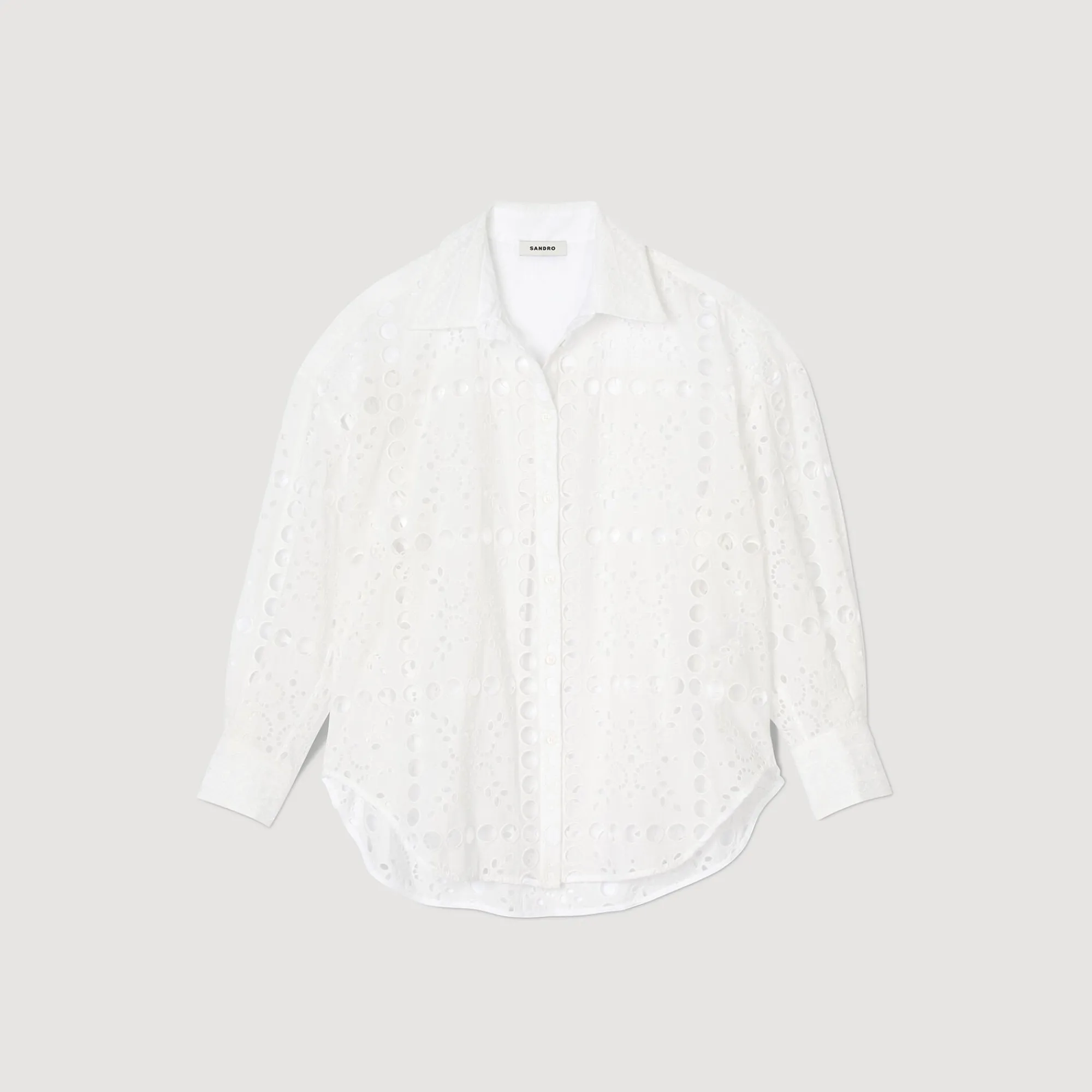 Tops & Chemises*SANDRO Chemise En Broderie Anglaise blanc