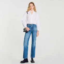 Tops & Chemises*SANDRO Chemise En Coton Biologique blanc