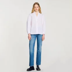 Tops & Chemises*SANDRO Chemise En Coton Biologique blanc