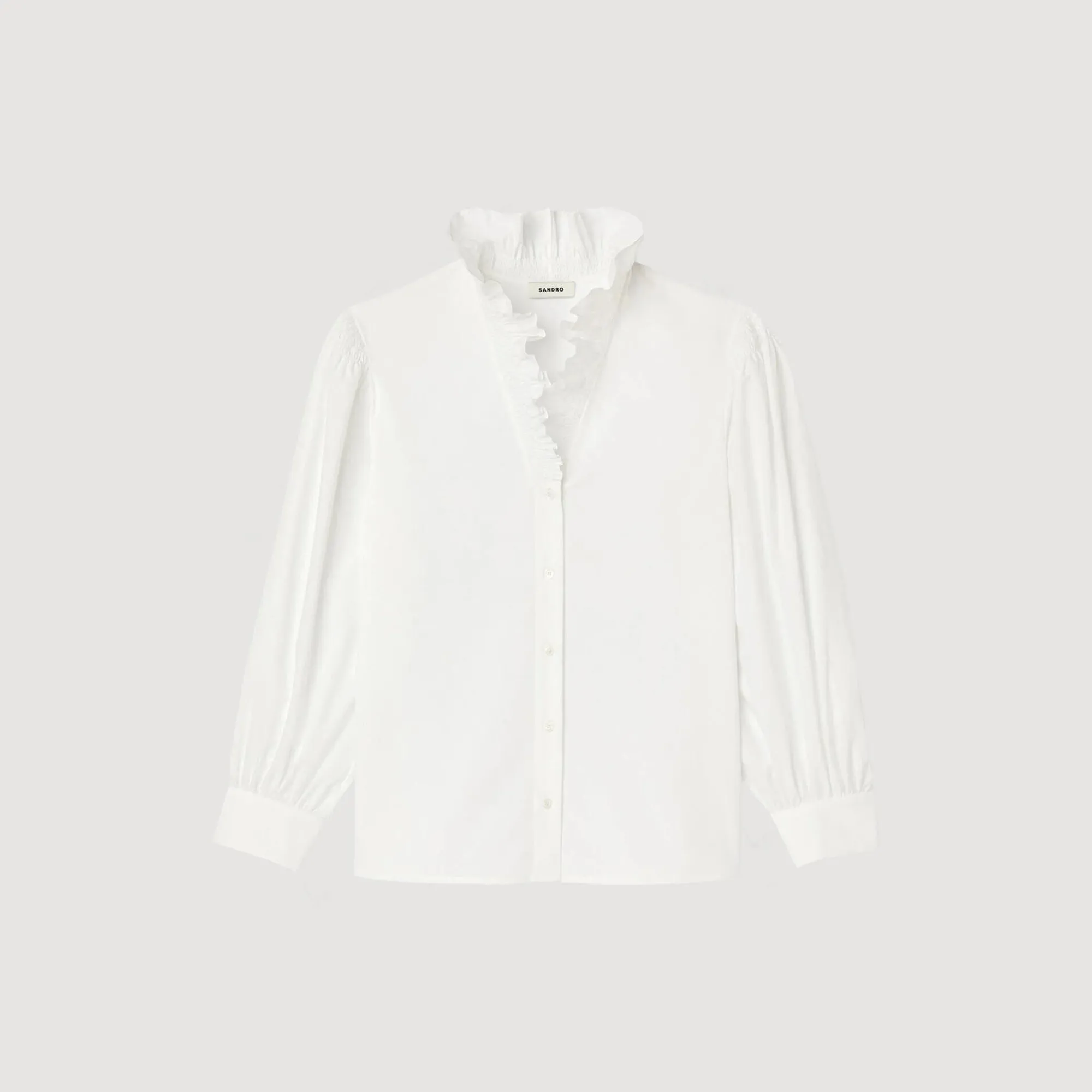 Tops & Chemises*SANDRO Chemise En Coton Biologique blanc