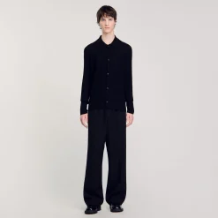 Pulls & Gilets|Chemises*SANDRO Chemise En Maille Noir
