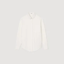 Chemises*SANDRO Chemise En Oxford Flannel blanc