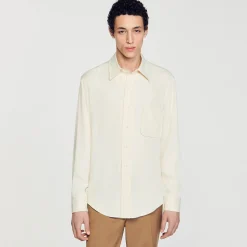 Chemises*SANDRO Chemise Fluide Ecru