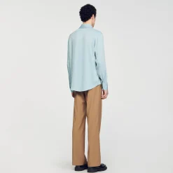 Chemises*SANDRO Chemise Fluide Bleu Ciel