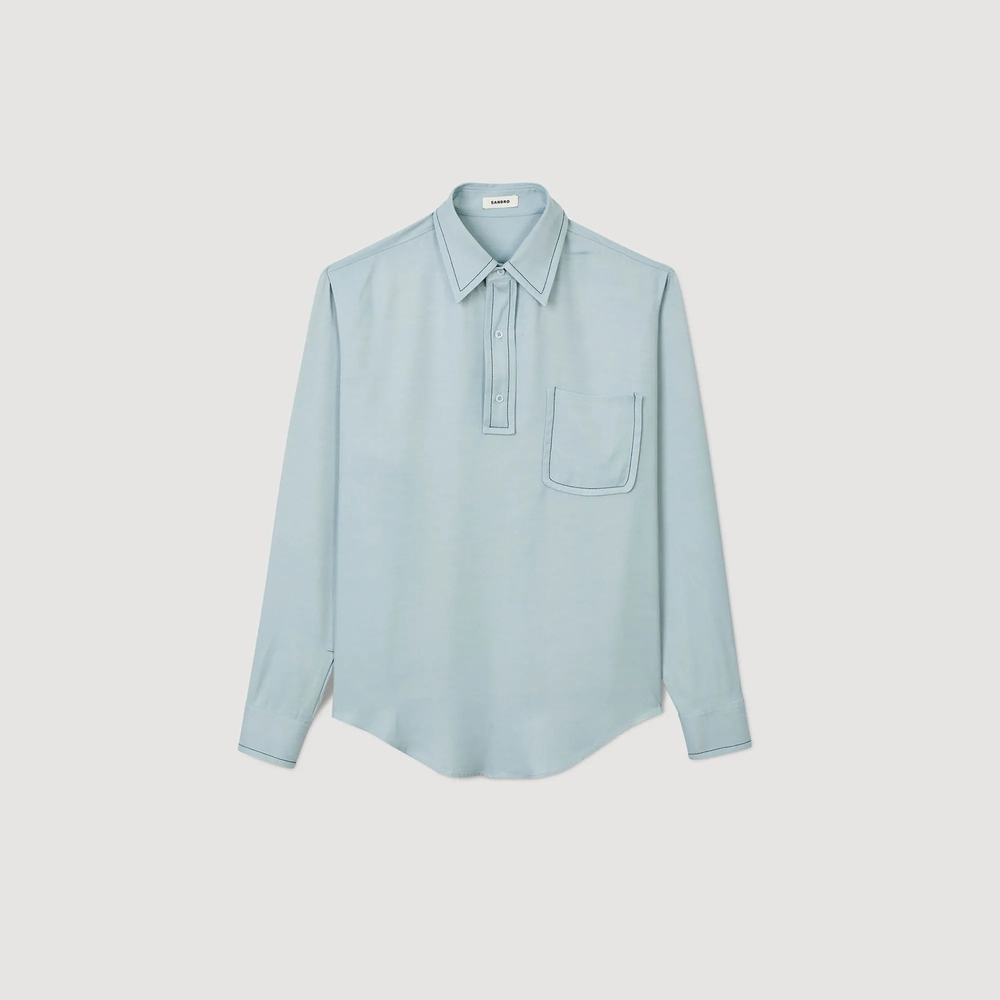 Chemises*SANDRO Chemise Fluide Bleu Ciel