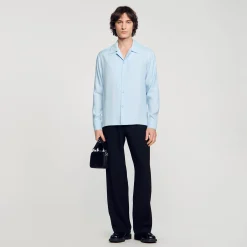 Chemises*SANDRO Chemise Fluide Bleu Clair
