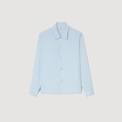 Chemises*SANDRO Chemise Fluide Bleu Clair