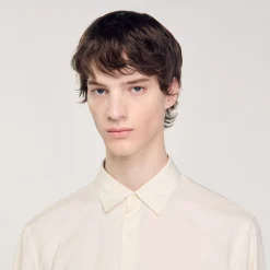 Chemises*SANDRO Chemise Fluide à Manches Longues blanc