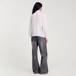 Tops & Chemises*SANDRO Chemise Fluide En Soie blanc