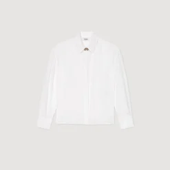Tops & Chemises*SANDRO Chemise Fluide En Soie blanc