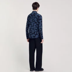 Chemises*SANDRO Chemise Imprimé Camélias Noir