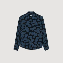 Chemises*SANDRO Chemise Imprimé Camélias Noir