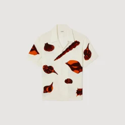 Chemises*SANDRO Chemise Imprimé Coquillages Ecru