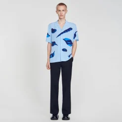 Chemises*SANDRO Chemise Imprimé Coquillages Bleu
