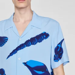 Chemises*SANDRO Chemise Imprimé Coquillages Bleu