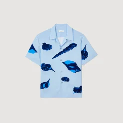 Chemises*SANDRO Chemise Imprimé Coquillages Bleu