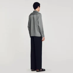 Chemises*SANDRO Chemise Zippée Gris