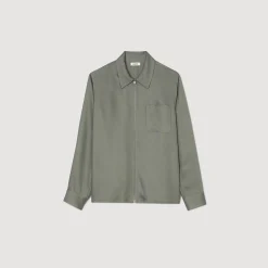 Chemises*SANDRO Chemise Zippée Gris