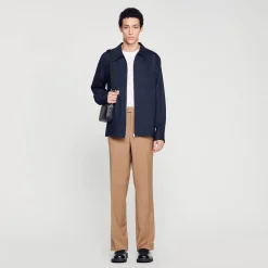 Chemises*SANDRO Chemise Zippée Marine