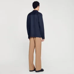 Chemises*SANDRO Chemise Zippée Marine