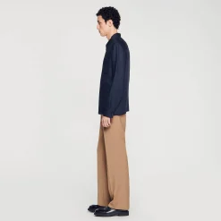 Chemises*SANDRO Chemise Zippée Marine