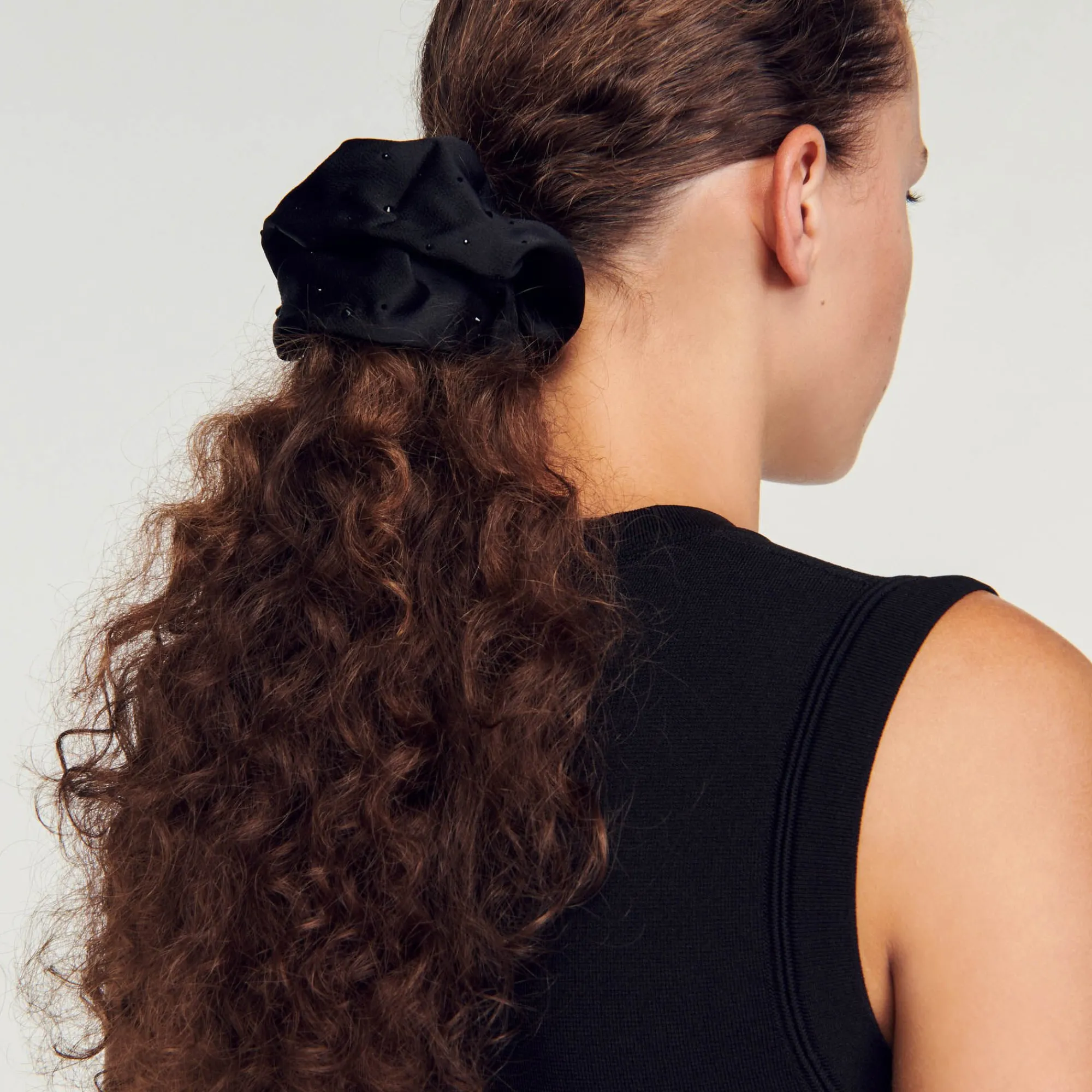 Autres Accessoires*SANDRO Chouchou Strassé Noir