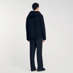 Manteaux & Blousons*SANDRO Coupe-vent à Capuche Noir