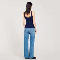 Pulls & Cardigans|Tops & Chemises*SANDRO Débardeur à Côtes Marine