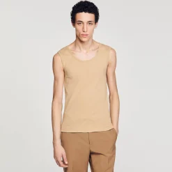 T-Shirts & Polos*SANDRO Débardeur En Coton Beige