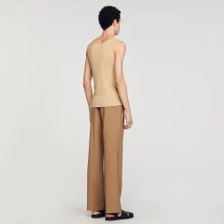 T-Shirts & Polos*SANDRO Débardeur En Coton Beige