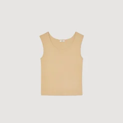 T-Shirts & Polos*SANDRO Débardeur En Coton Beige