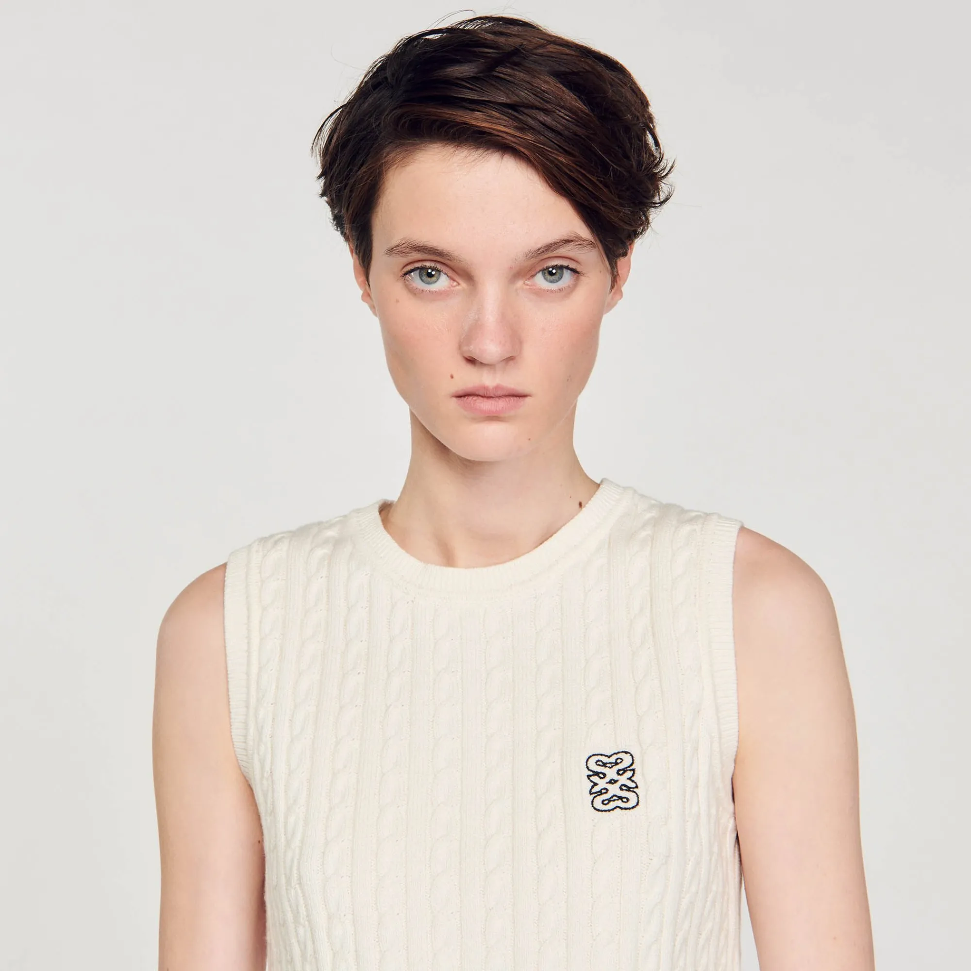 Pulls & Cardigans|Tops & Chemises*SANDRO Débardeur En Maille Ecru