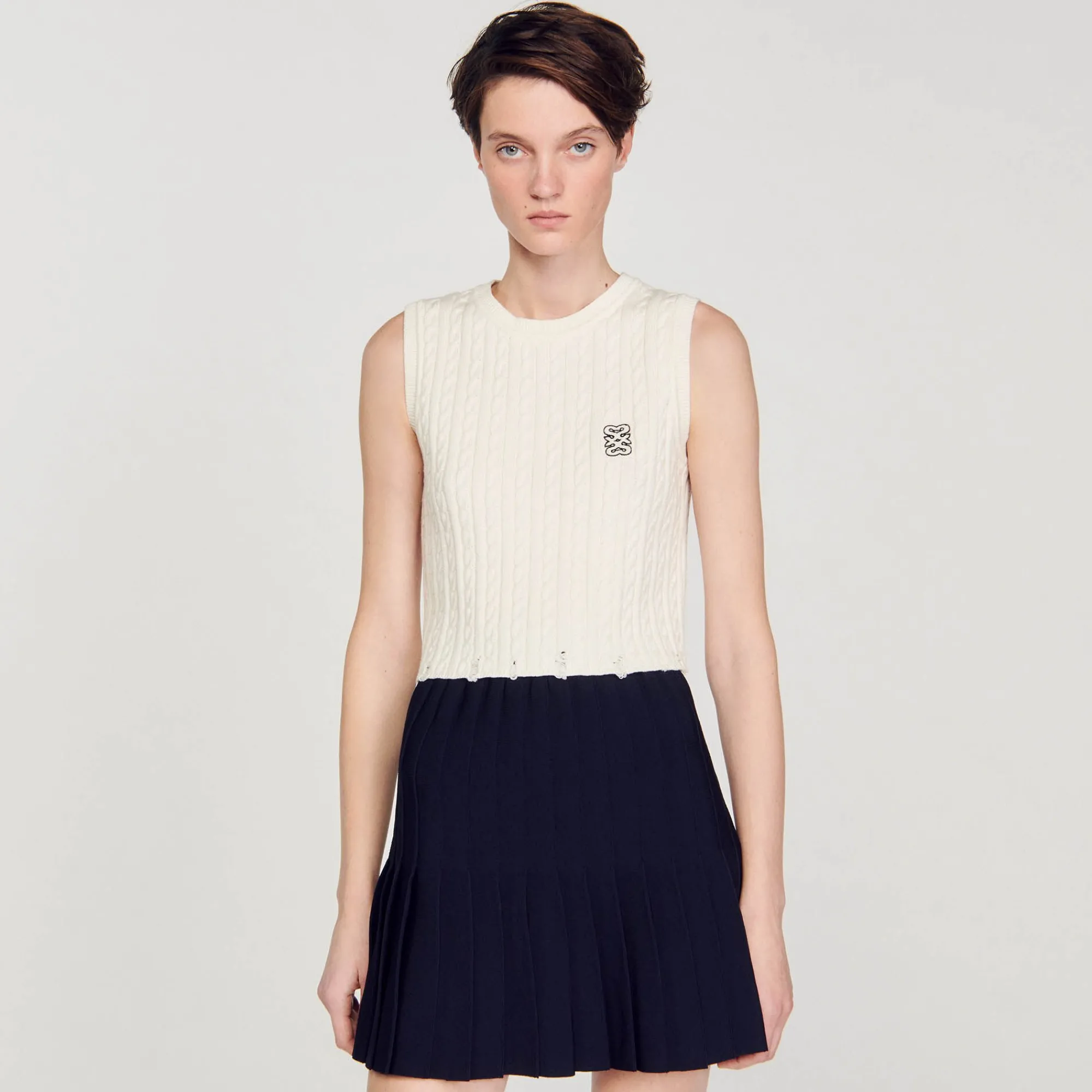 Pulls & Cardigans|Tops & Chemises*SANDRO Débardeur En Maille Ecru