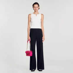 Pulls & Cardigans|Tops & Chemises*SANDRO Débardeur En Maille Col Bijoux blanc